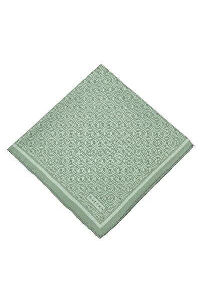 Vakko Twill Silk Scarf - New Monogram - Light Green