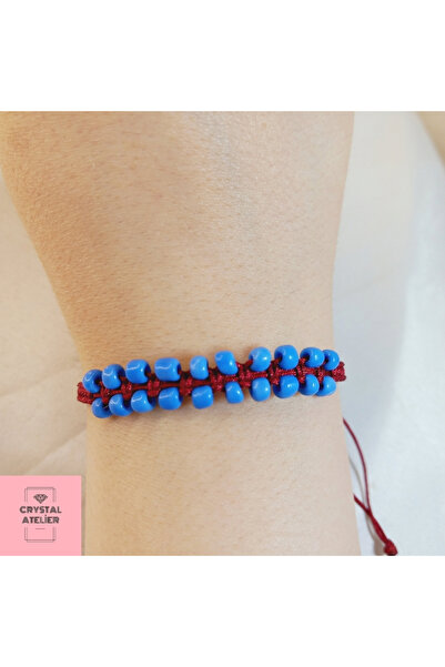 Crystal Atelier سوار المعجبين من ترابزونسبور روه بوردو موديل بلو - سوار مكرام...