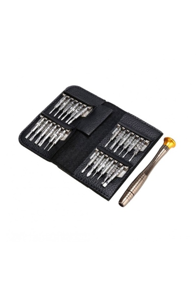 Tableta Universal IT & Telecom 26-piece precision screwdriver set in black leather case