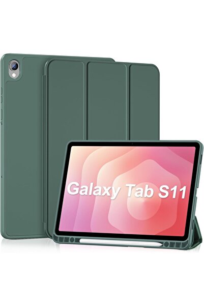 HYX جراب ذكي لجهاز سامسونج جالاكسي تاب S11 مقاس 11 بوصة (SM-X730/SM-X736B) مع حامل قلم S - Mgreen