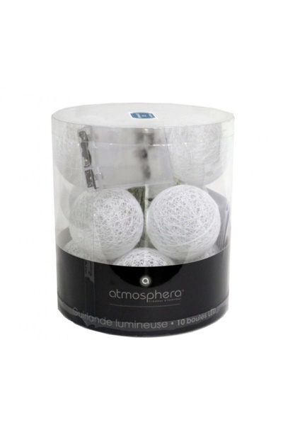 Atmosphera Ghirlandă luminoasă LED G1, decor interior, 165 x 6 cm, alb perlat