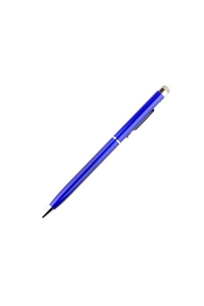 Universal Tablet Stylus with pen and microfiber tip - Blue