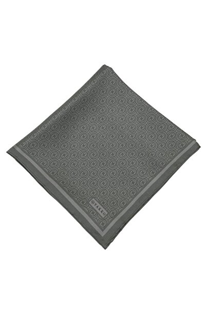 Vakko Шовковий шарф з твілу - Новий монограм - Темно-сірий