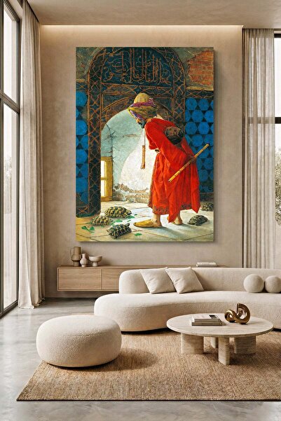 Wallivo Osman Hamdi Bey Kaplumbağa Terbiyecisi Kanvas Tablo