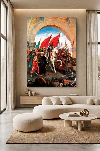 Wallivo Fausto Zonaro İstanbul’un Fethi Fatih Sultan Mehmet Kanvas Tablo