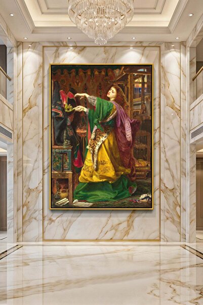 Wallivo Edward Burne-Jones Sidonia von Bork Rönesans Sanat Bronz Metal Çerçev...