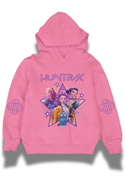 Fuddy Moda Huntrx Logo Sleeve cu imprimeu Copii cu glugă Swea tricou , Hanora...