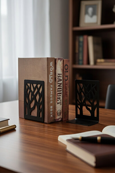 Grandmix Tree Pattern Metal Book Holder Bookshelf and Desk Organizer