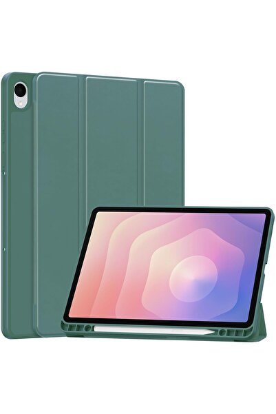HYX جراب لهاتف Samsung Galaxy Tab S11 (11 بوصة) SM-X730/SM-X736B – جراب TPU غير لامع، مع فتحة للقلم، باللون الأخضر الداكن