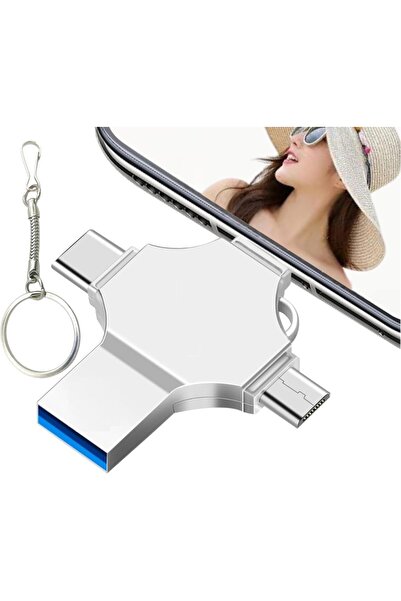 COTECi USB C Flash Drive PhotoStick 128GB 4-in-1 USB 3.0 High-Speed Thumb Drive