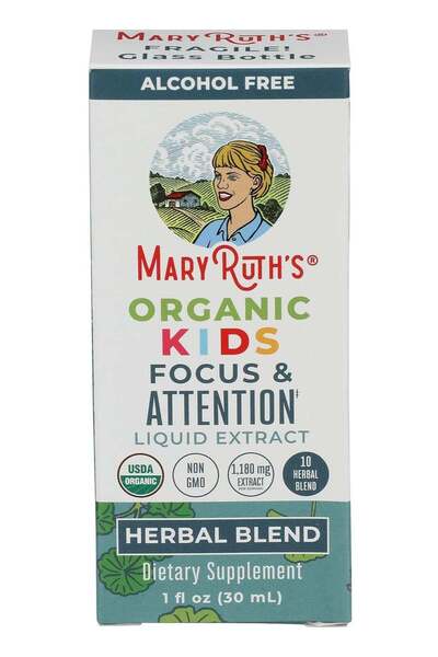 Maryruth's قطرات التركيز والانتباه للأطفال من ماري روث أورجانيكس، 30 مل (1 أو...