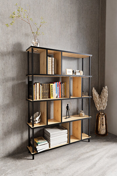 KODIGU 5 Raflı Kitaplık - Kitaplık - 130cm x 90cm x 30cm Kitaplık - Çevir Kur...