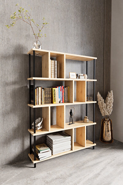 KODIGU 5 Raflı Kitaplık - Kitaplık - 130cm x 90cm x 30cm Kitaplık - Çevir Kur...