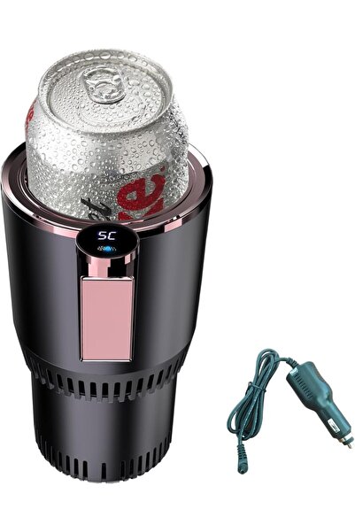 HYX كوب 2 في 1 للتحكم في درجة الحرارة لمبرد السيارة وسخانها - كوب ذكي محمول