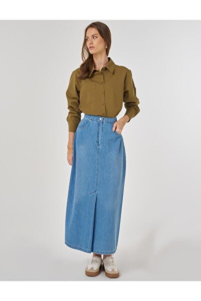 Kayra Skirt Ka-B25-12007 Blue