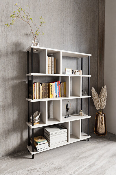 KODIGU 5 Raflı Kitaplık - Kitaplık - 130cm x 90cm x 30cm Kitaplık - Çevir Kur...