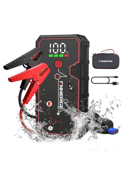 FNNEMGE Car Jump Starter 5000A 23800mAh 12V Car Battery Jump Starter for 8.0L Gasoline and 6.5L Diesel
