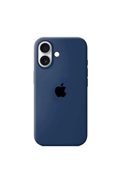 Apple Силиконов калъф за iPhone 17, син, дънков