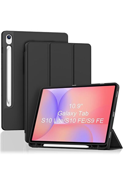 HYX جراب ذكي لجهاز Galaxy Tab S10 Lite/S10 FE/S9 FE مقاس 10.9 بوصة مع حامل قلم S - أسود