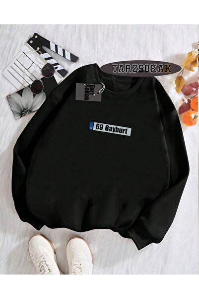 Tarzsokak Hanorac cu guler rotund, negru, 69 Bayburt, cu design special și de...