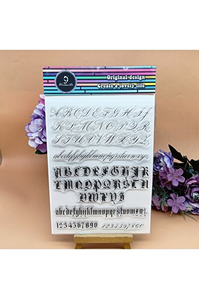 Choice ختم شفاف من السيليكون، قطعة واحدة من طوابع الأبجدية المزخرفة، طوابع شف...