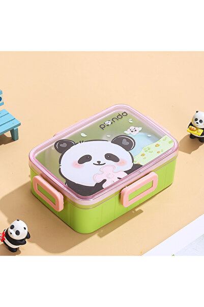 Choice صندوق غداء لطيف على شكل باندا مكون من حجرتين للأطفال والبنات والأولاد ...