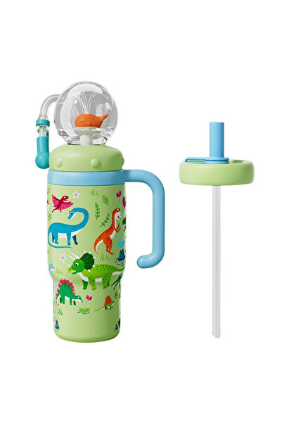 Choice كوب مياه على شكل حوت من الفولاذ المقاوم للصدأ سعة 710 مل مع مقبض مانع ...