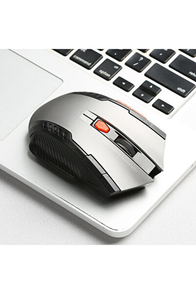 Choice ماوس لاسلكي رمادي اللون بمنفذ USB للكمبيوتر 2.4 جيجاهرتز، ماوس مكتب بصري محمول قابل للتعديل بمستوى DPI