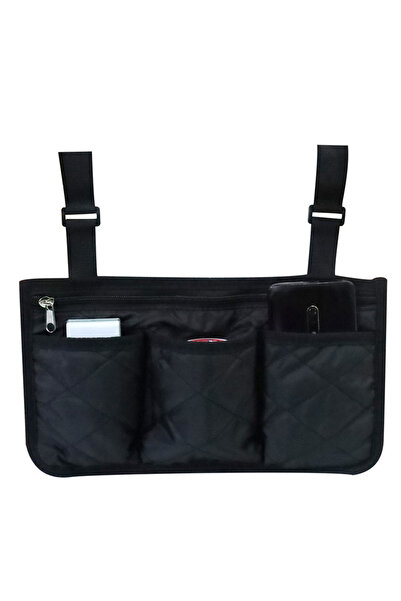 Choice black Wheelchair Side Storage Bag with Multiple Pockets Organizer for Medical Supplies Accessories C