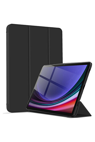 Choice Tab S9 S9FE YT أسود لجهاز Tab S7 S8 S9 FE مقاس 10.9 بوصة و11 بوصة X510 X710 جراب ثلاثي الطي مع حامل مغناطيسي قابل للطي