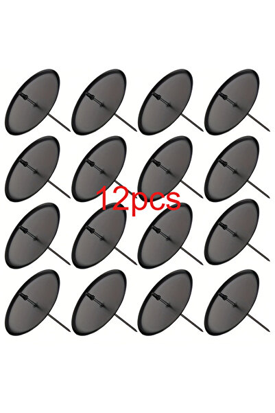 Choice 12 قطعة من حاملات الشموع المخروطية المعدنية، حاملات الشموع على شكل تقو...