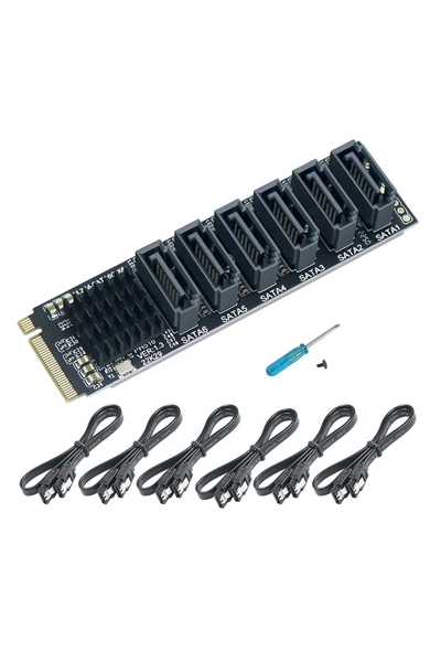 Choice M.2 Adapter Set RGEEK M.2 NVME PCI-E PCIE X4 X8 X16 To 6 Port 3.0 SATA...