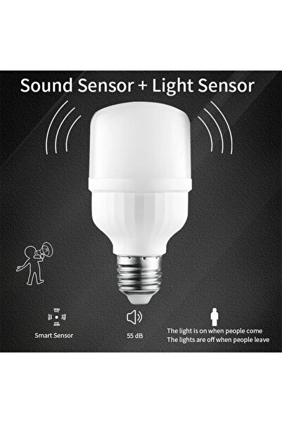 Choice لمبة استشعار 220 فولت 9 وات لمبة LED بمستشعر صوت مع التحكم في الصوت وا...