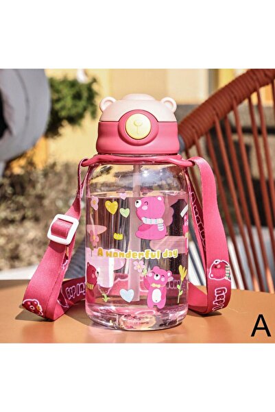 Choice زجاجة مياه لطيفة للأطفال بسعة 650 مل مع ماصة خالية من مادة BPA ومضادة ...