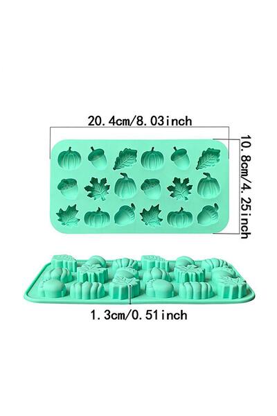 Choice قالب سيليكون واحد من 18 تجويفًا لفصل الخريف على شكل قرع ومخروط صنوبر و...