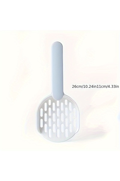 Choice مجموعة مجرفة فضلات القطط باللونين الأبيض والرمادي، مجرفة كبيرة لفضلات ...