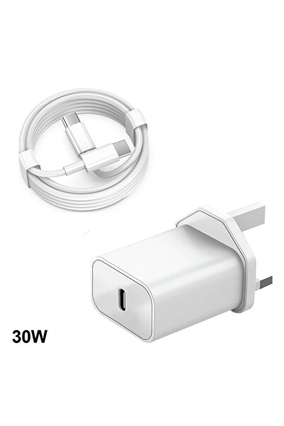 Choice شاحن سريع 30 واط من المملكة المتحدة مزود بمقبس شاحن بريطاني مع كابل من...