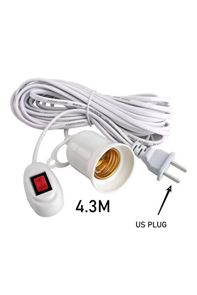 Choice حامل مصباح معلق للنباتات الداخلية بطول 4.3 متر بمقبس أمريكي E27، حامل ...