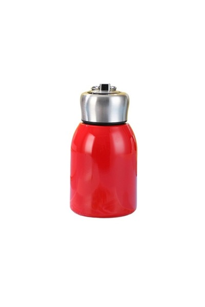 Choice كوب ترمس صغير أحمر اللون من الفولاذ المقاوم للصدأ، سعة 300 مل، حلقة حم...