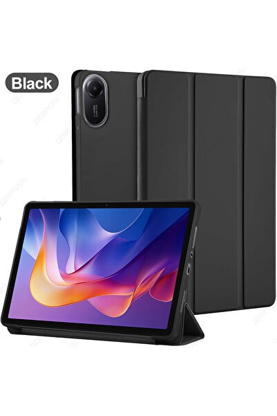 Choice جراب سيليكون أسود لجهاز Redmi Pad 2 2025 مقاس 11 بوصة، جراب واقٍ خفيف الوزن مع وظيفة الحامل و