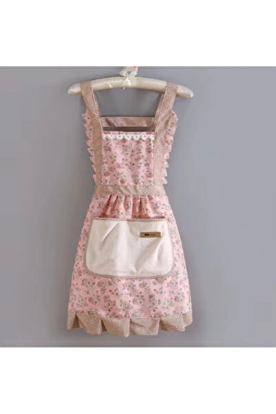 Choice مريلة قماشية جميلة باللون الوردي قطعة واحدة للنساء للاستخدام المنزلي و...