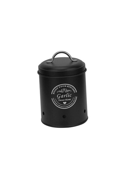 Choice صندوق تخزين صغير للبطاطس والبصل والثوم الأسود المعدني مع غطاء محكم الغلق لتخزين الخضروات للخزانة