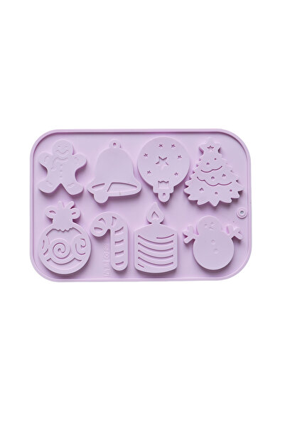 Choice قالب شوكولاتة عيد الميلاد 014purple قطعة واحدة، 8 فتحات بأشكال مختلفة،...