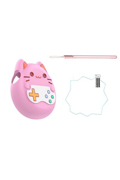 Choice حقيبة حمل وردية اللون من تاماغوتشي بارادايس مع غطاء سيليكون، مجموعة حماية 5 في 1 تتضمن تي