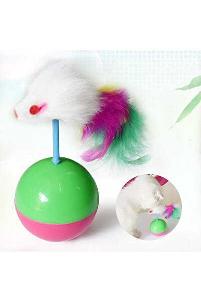 Choice ألعاب قطط أليفة رمادية اللون من قطعتين، مصنوعة من ريش ملون متين، مصنوع...