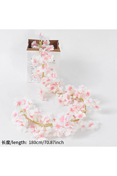 Choice Pink-White 180CM Artificial Sakura Flowers Vine Wedding Garden Rose Ar...