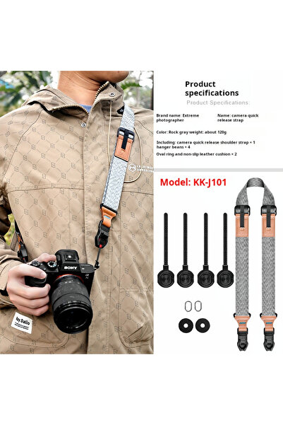 Choice حزام كاميرا KK-J101 مناسب لكاميرات كانون ونيكون وفوجي ولايكا وحزام كتف سريع الفك XS20 وXM5 وZFC