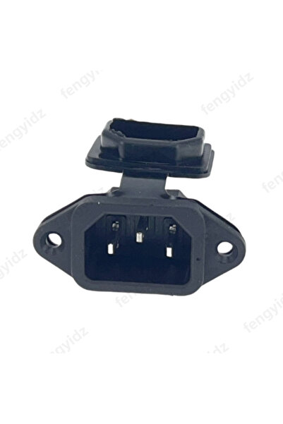 Choice أسود 1 قطعة IEC 320 C14 3 دبابيس قابس ذكر مع فتحات براغي غطاء مقاوم لل...