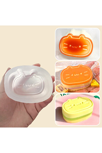 Choice قالب سيليكون على شكل كعكة الجبن على شكل قطة، قالب شمعة معطرة، قالب راتنج يدوي الصنع، صنع الشموع، موتشي سكوير...