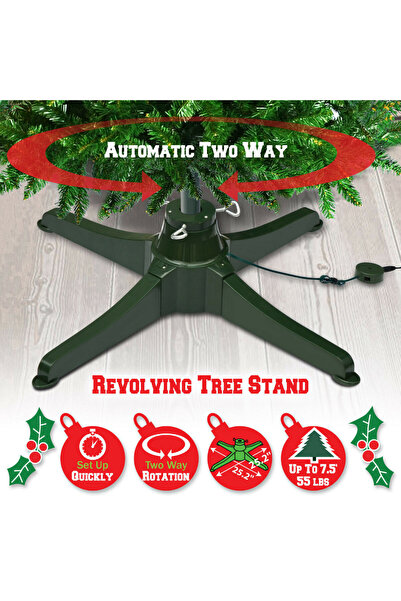 Choice حامل شجرة عيد الميلاد الأوتوماتيكي من Feltree مقاس واحد باللون الأخضر،...